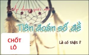 &Aacute;p dụng số mơ cho l&ocirc; đề c&oacute; ch&iacute;nh x&aacute;c chotlo.com